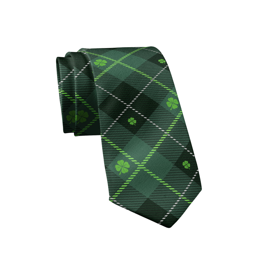 Funny Green St. Patrick's Day Plaid Nerdy Saint Patrick's Day Tee
