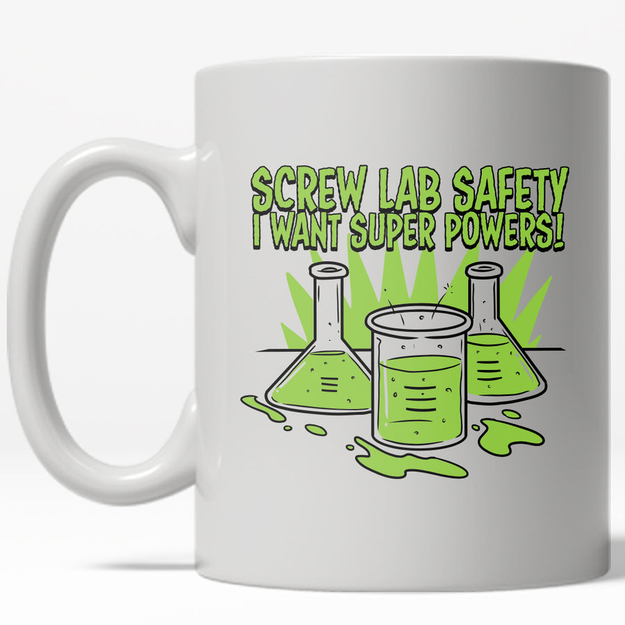 Funny White Screw Lab Safety Coffee Mug Nerdy science teacher Tee